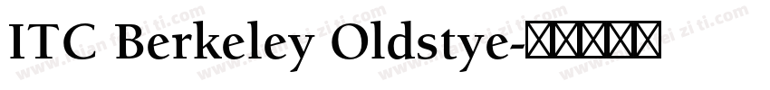 ITC Berkeley Oldstye字体转换